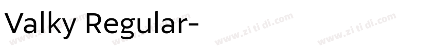 Valky Regular字体转换